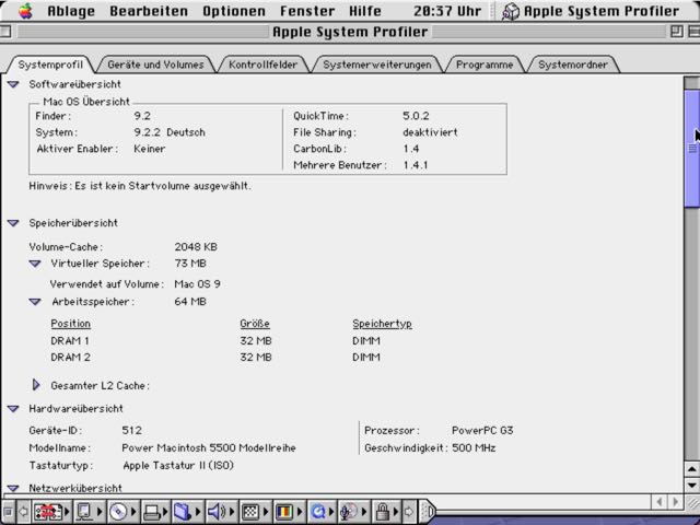 Color Classic Sonnet Crescendo G3 L2 500 System Profiler